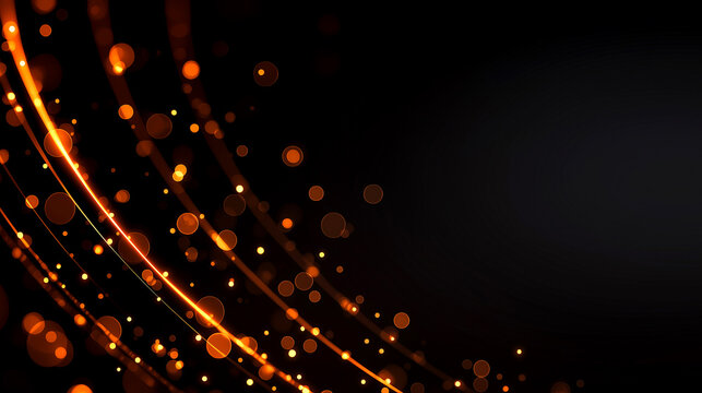 オレンジの渦状の光エフェクト|テクノロジー・未来・デジタル - Powered by Adobe