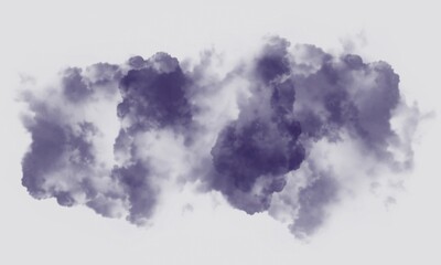 Blue Watercolor Paint Brush Stroke Cloud