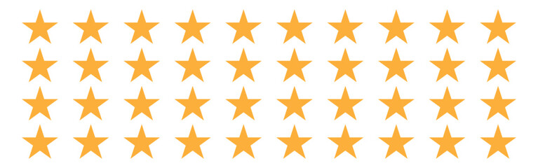 Five Star Rating and Customer Review Icons Set – Quality Service, User Feedback, and Client Satisfaction Concept