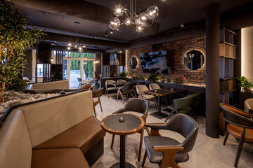 Interior of an empty restaurant