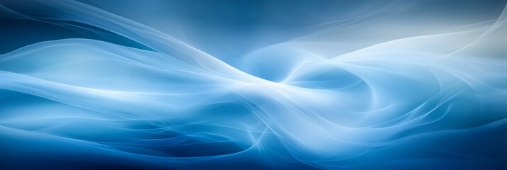 Fototapeta premium Vibrant Abstract Artwork with Blue Waves, Dynamic Sea Foam Shapes, and Stunning Light Effects