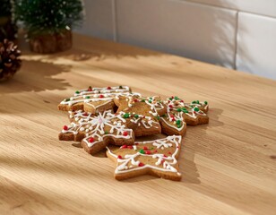 Delicious Gingerbread Cookies Prepared for Christmas Celebration