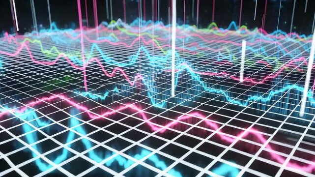 Abstract data visualization graphic displaying numerical information