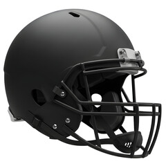 Fototapeta premium Black American Football Helmet. Isolated on transparent background, png