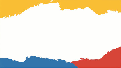 Colorful paint splash background with copy space for text. Paint splatter frame. Colorful paint splatter border.