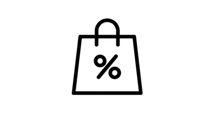 Discount bag shows holiday sale savings, created AI, PNG
