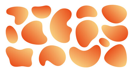 Abstract fluid gradient shapes