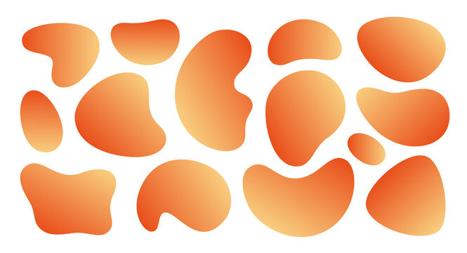 Abstract fluid gradient shapes