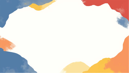 Obraz premium Colorful paint splash background with copy space for text. Paint splatter frame. Colorful paint splatter border.