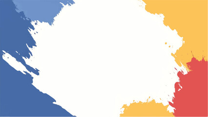 Colorful paint splash background with copy space for text. Paint splatter frame. Colorful paint splatter border.