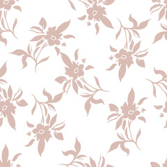 textile design with beautiful flowers pattern image
