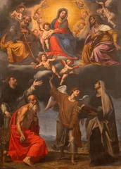 Selbstklebende Fototapeten Jesus Christus Pistoia - The baroque painting of Madonna among the saints (Joseph,Ann,Jerome,Dominic) in the church Chiesa di San Domenico Ottavio Vannini (1585 – 1643).  © Renáta Sedmáková