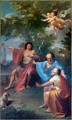 Schilderijen op glas Jezus Christus Perugia - The painting of Flagellation of st. Andrew the apostle  in the church Oratorio di San Bernardino by Marcello Leopardi from 18. cent.  © Renáta Sedmáková