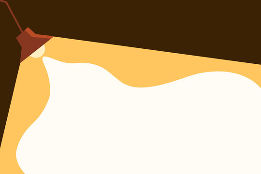 Modern illustration of lamp lighting an indoor background at night