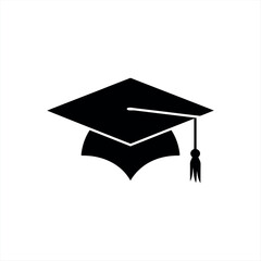 Classic graduation cap icon symbolizing academic achievement and education