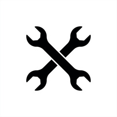 Two crossed wrenches symbol icon for repair and mechanical services