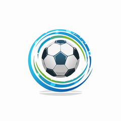 Vector Illustration of a Soccer Ball with Design Elements.