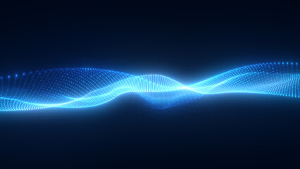抽象的な青色の波形のエフェクト背景