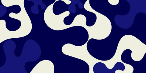 Minimal abstract fluid background with dark blue with creamy color combination design. Background concept design