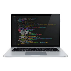 Laptop with Code PNG
