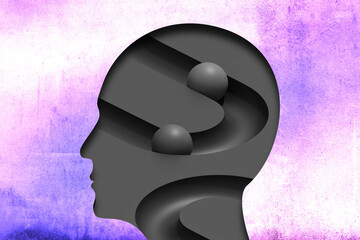 Navigating the Mental Maze. Mental healt concept.