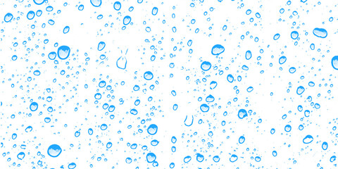 Water drops on a transparent background, isolated on transparent background