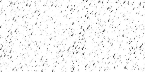 Obraz premium Gray water drops on a transparent background, isolated on transparent background