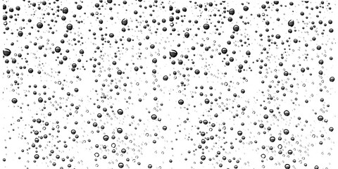 Water drops seamless pattern isolated on transparent background for design