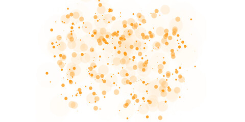 Golden bokeh lights isolated on transparent background create a dreamy atmosphere