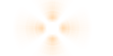 Abstract fractal pattern with orange color, isolated on transparent background
