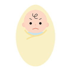 怒っている赤ちゃんのイラスト