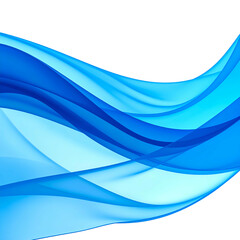 Obraz premium Abstract flowing blue waves cascade across a dark background, creating a sense of motion and energy