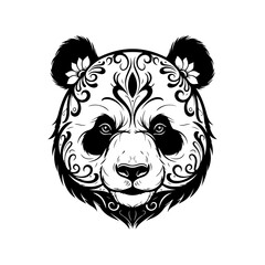 pandas vector line art