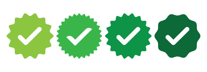 green tick mark icon on transparent background. Digital hand drawing check mark vector set. modern green check mark, check mark icon, tick mark, verified symbol, approved, success icon, correct sign. 