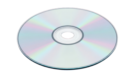 Holographic Compact Disc Silver disc with central hole