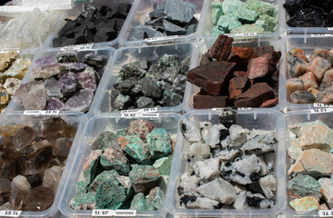 Set Natural mineral gemstones