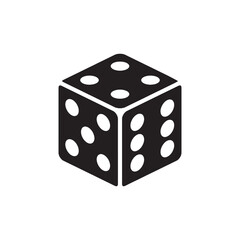 Dice Icon Vector | Casino, Gambling, Game Symbol