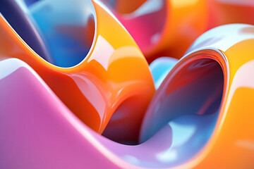 3d render liquid background, rainbow colors created ai generative montage