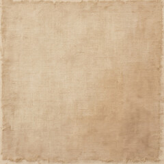 Aged Linen Fabric Texture Background &ndash; Natural Beige Woven Textile with Frayed Edges