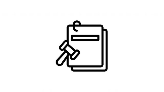 legal document animated icon