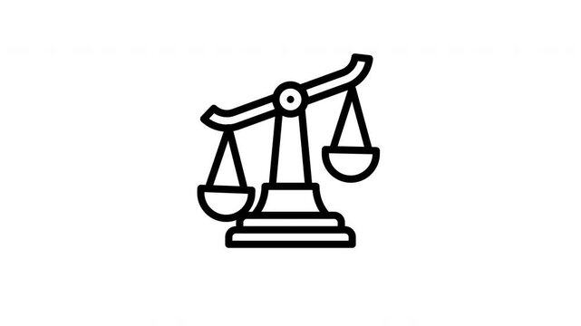 legal scale animated icon