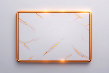 Golden Elegance: A luxurious marble surface framed by a radiant gold border, creating a harmonious blend of textures and colors, exuding sophistication and refinement.