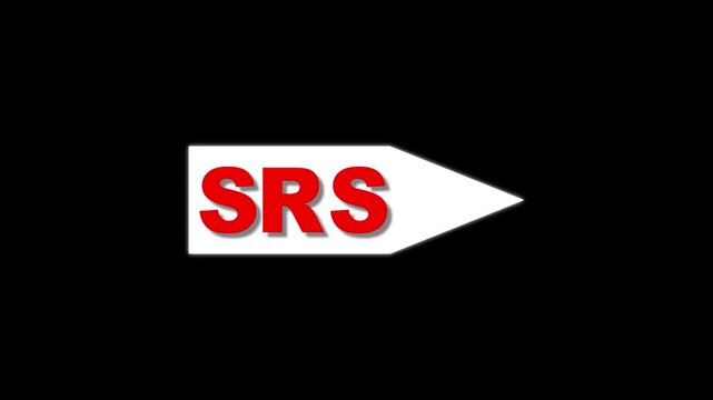 SRS indicator on the dashboard of the car. SRS indicator loop up direction animation. Error check engine and srs on black background.