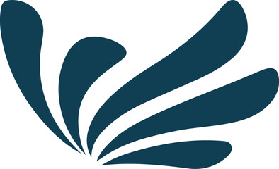 Naklejka premium Abstract blue splash logo for water related company isolated on white background