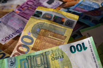 Euro, currency of European Union. Financial background.