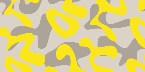 Fototapeta premium Beautiful Blurry Floral Seamless Pattern – Hand-Drawn Contemporary Botanical Design for Fabric, Wallpaper, Packaging, Textile Prints, Home Decor, Fashion, and Creative Surface Applications