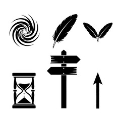 Black and White Icon Set