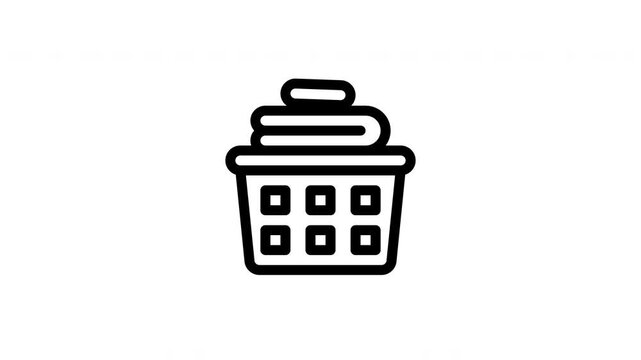 laundry basket animated icon
