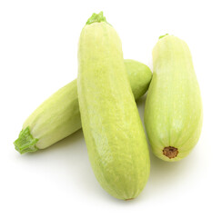Fresh zucchini isolated on white background