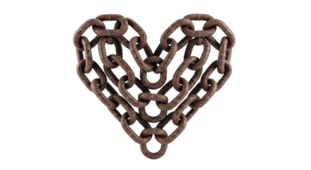 Express your strength through love with this heart shaped chain, a symbol of resilience and unbreakable bonds, perfect for valentines projects